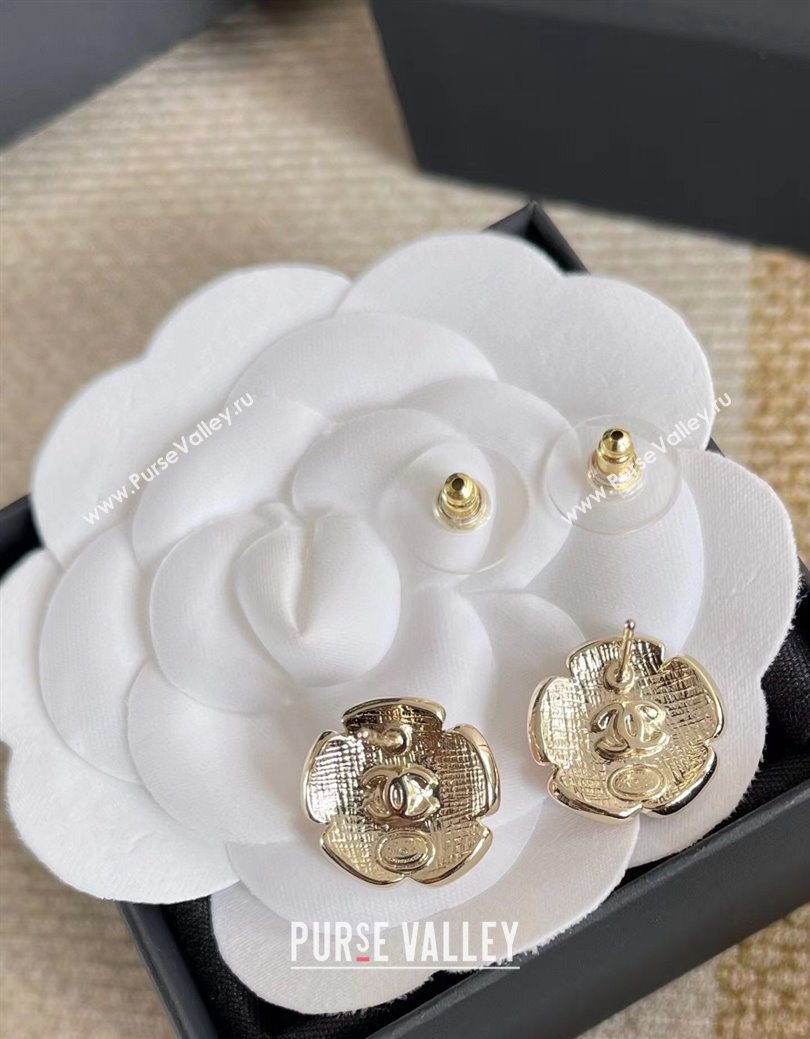 Chanel Bloom Studs Earrings Pink/Black 2026 0108 (YF-260108112)