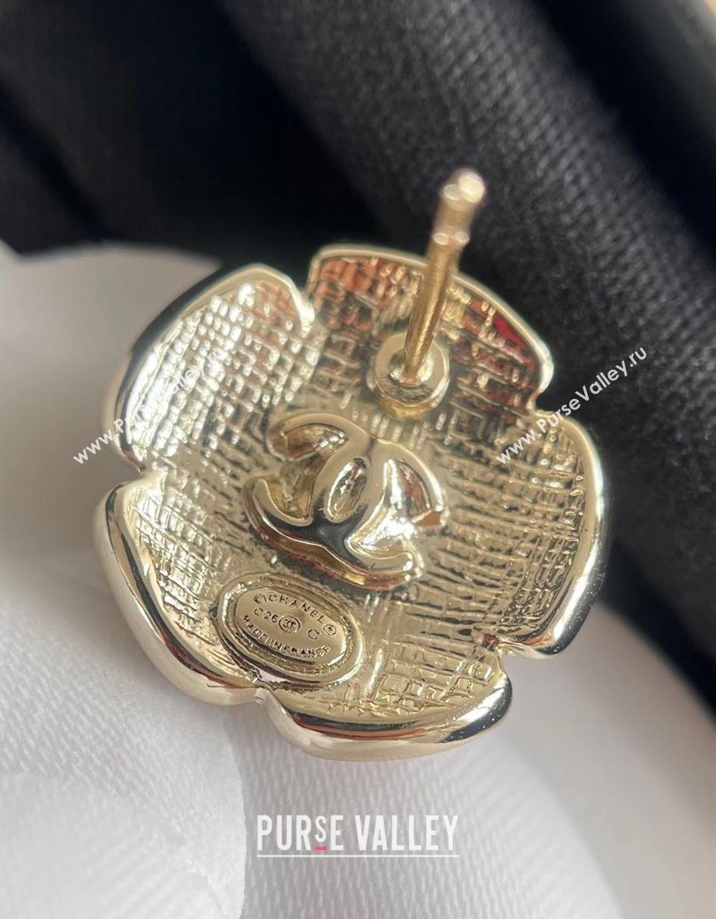 Chanel Bloom Studs Earrings Pink/Black 2026 0108 (YF-260108112)