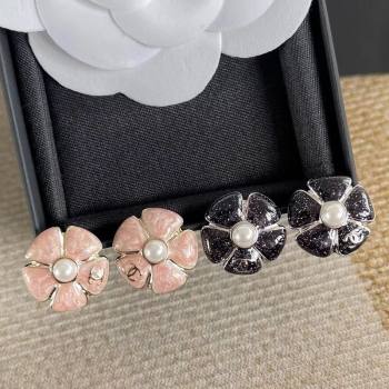Chanel Bloom Studs Earrings Pink/Black 2026 0108 (YF-260108112)