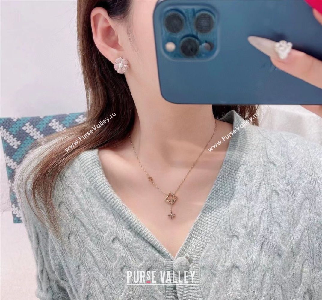 Chanel Bloom Studs Earrings Pink/Black 2026 0108 (YF-260108112)