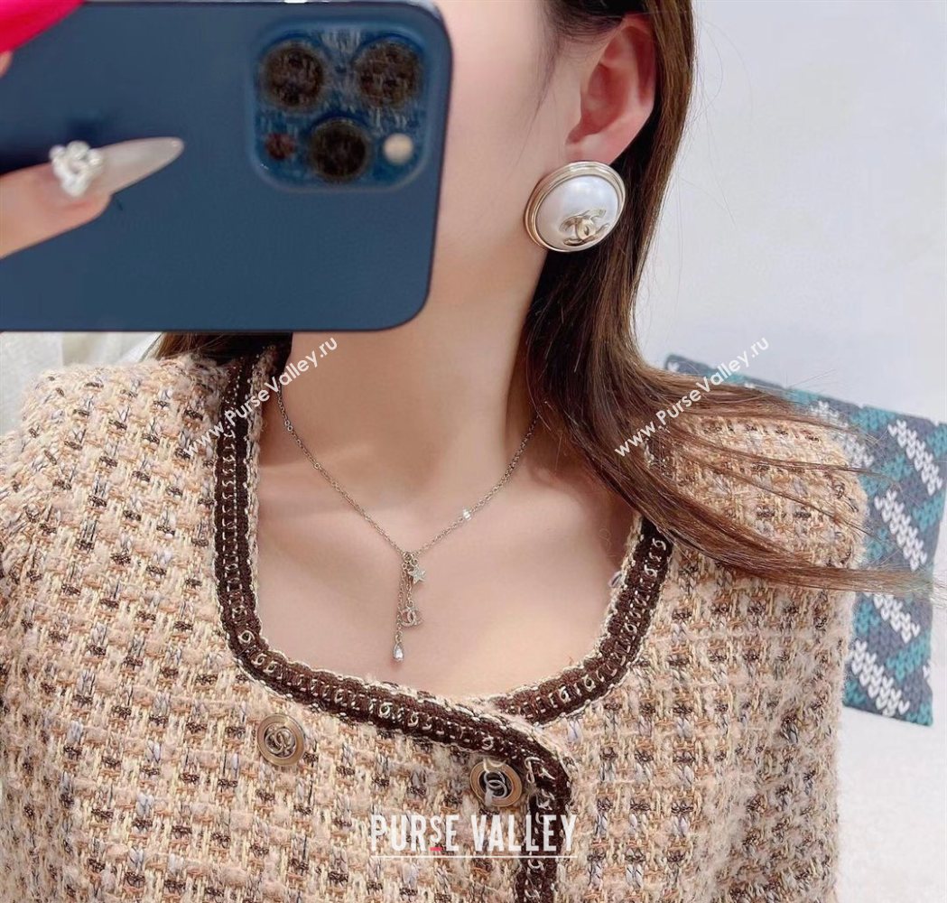 Chanel Large Studs Earrings White 2026 0108 (YF-260108114)