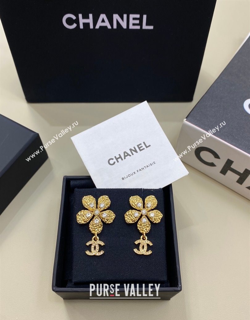 Chanel Camellia Bloom Short Earrings Gold 2026 0108 (YF-260108116)