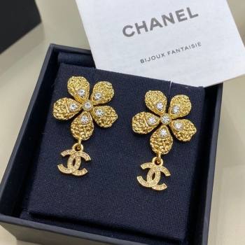 Chanel Camellia Bloom Short Earrings Gold 2026 0108 (YF-260108116)