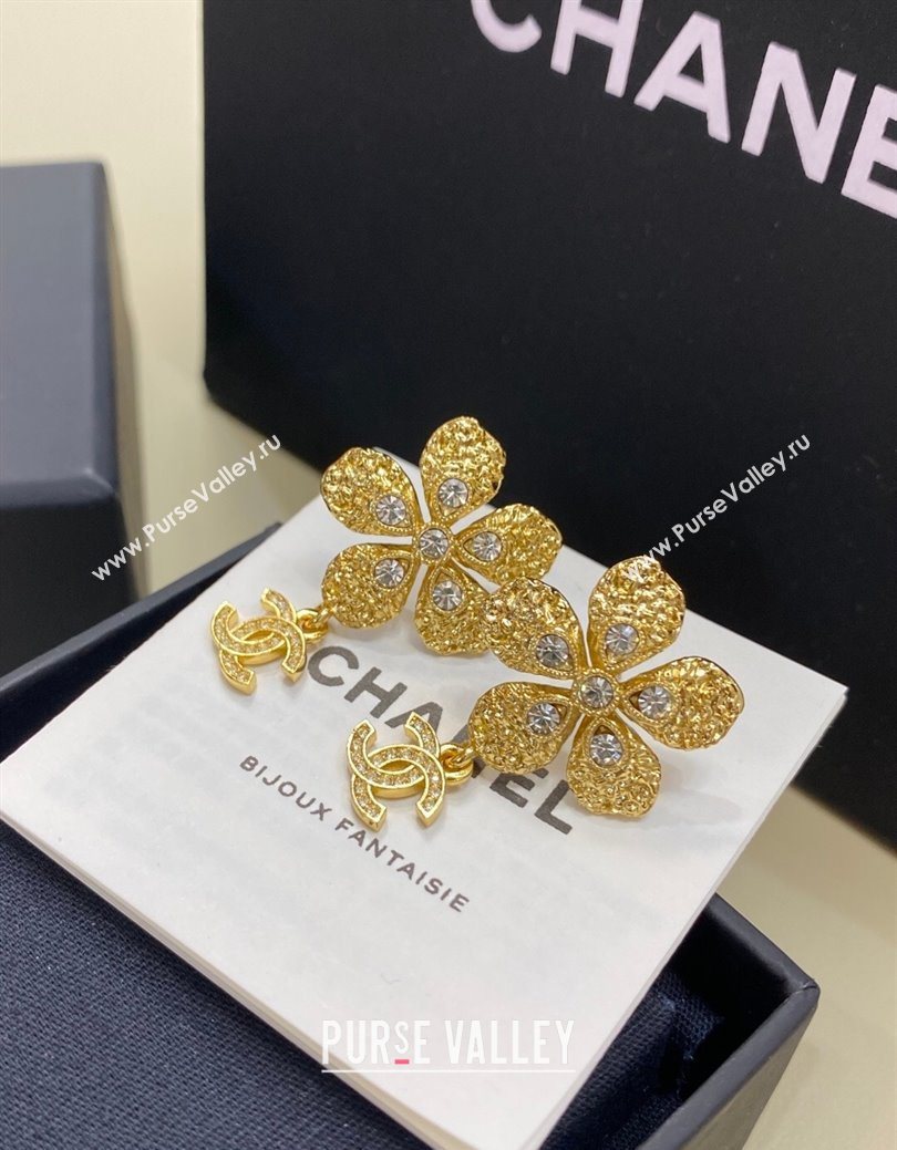 Chanel Camellia Bloom Short Earrings Gold 2026 0108 (YF-260108116)
