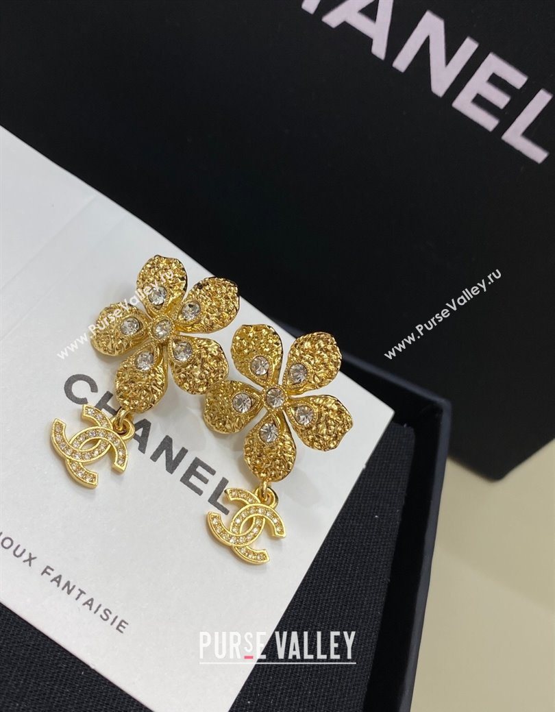 Chanel Camellia Bloom Short Earrings Gold 2026 0108 (YF-260108116)