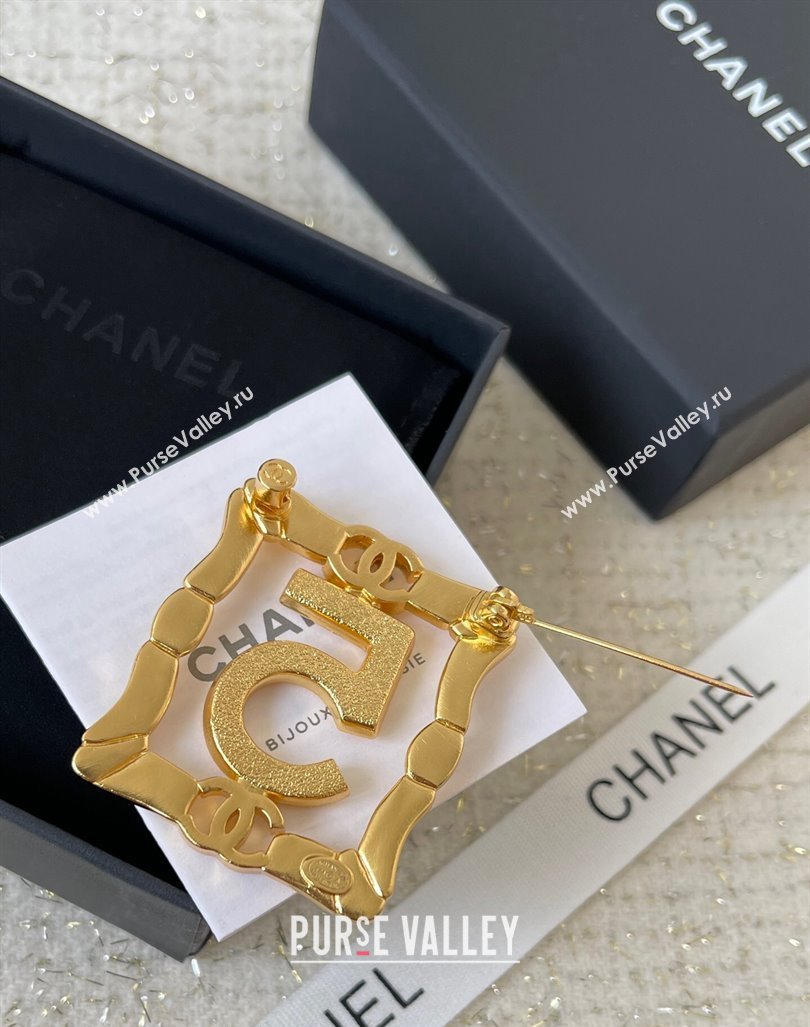 Chanel Framed 5 Brooch Gold 2024 0729 (YF-240729131)