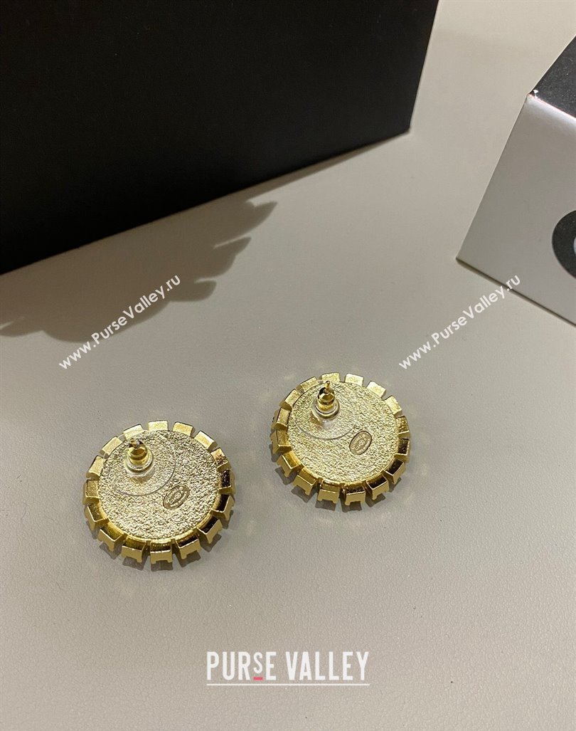 Chanel Round Stud Earrings Grey 2024 ABD927 (YF-240730021)