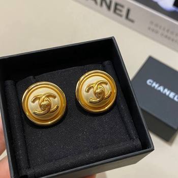 Chanel Round Stud Earrings Gold 2024 0730 (YF-240730031)