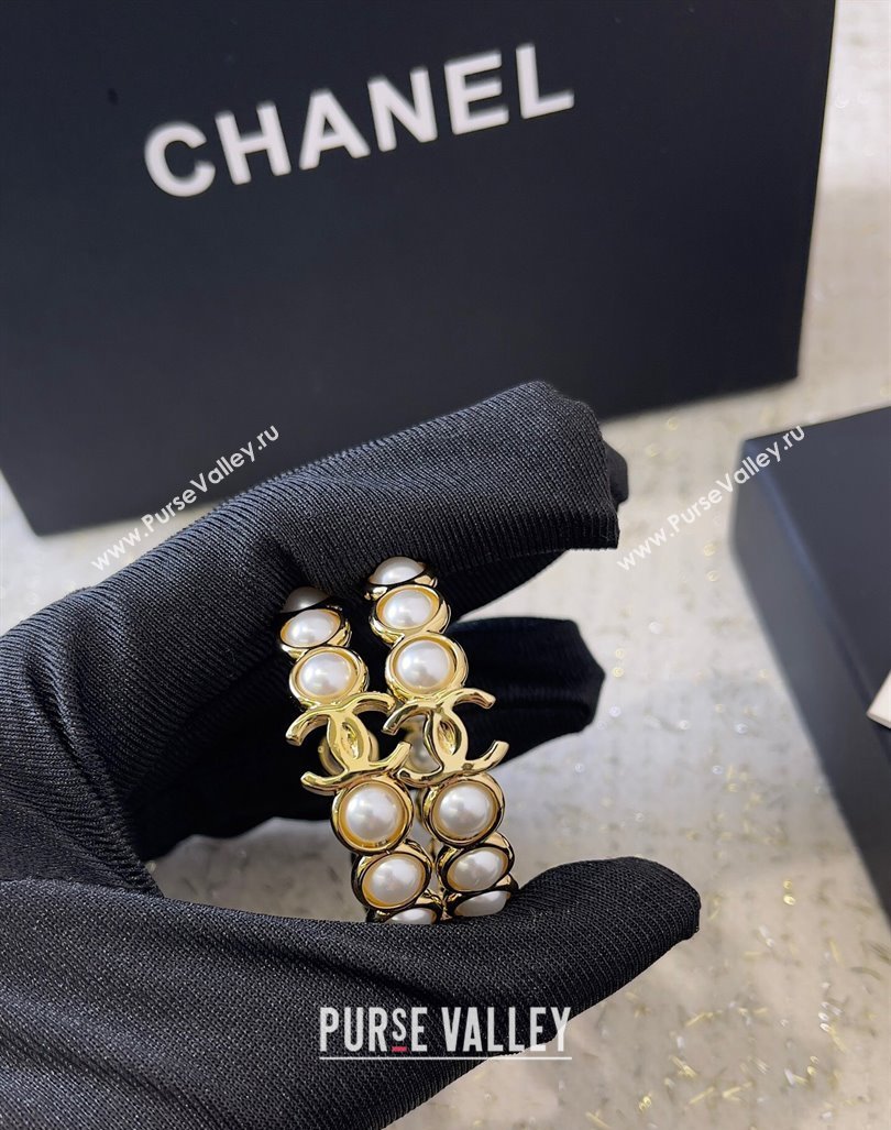 Chanel Pearls Hoop Earrings 2024 0730 (YF-240730034)