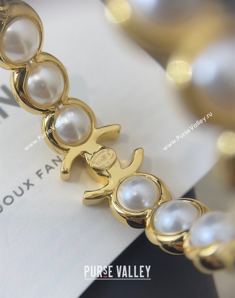 Chanel Pearls Hoop Earrings 2024 0730 (YF-240730034)