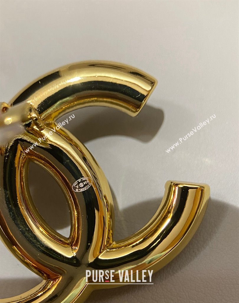 Chanel Large Pearls CC Earrings 2024 0730 (YF-240730035)