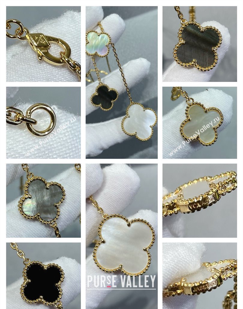 Van Cleef Arpels Magic Alhambra necklace, 6 motifs White/Black 2025 0114 (YF-250114088)