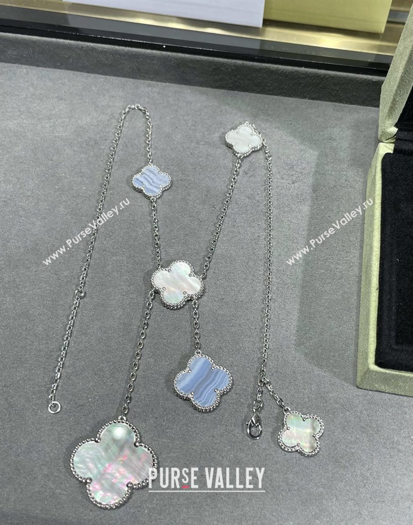 Van Cleef Arpels Magic Alhambra necklace, 6 motifs White/Grey 2025 0114 (YF-250114089)