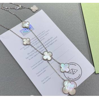 Van Cleef Arpels Magic Alhambra necklace, 6 motifs White/Silver 2025 0114 (YF-250114090)