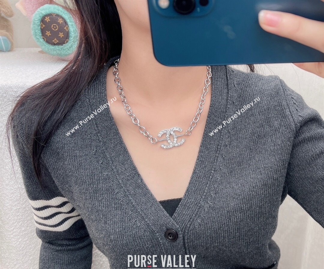 Chanel Chain Necklace Silver 2025 011301 (YF-250113077)