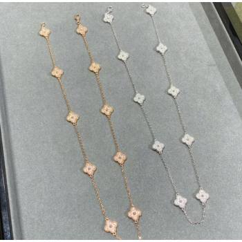 Van Cleef Arpels Vintage Alhambra necklace, 10 motifs with Full Strass 2025 0114 (YF-250114092)