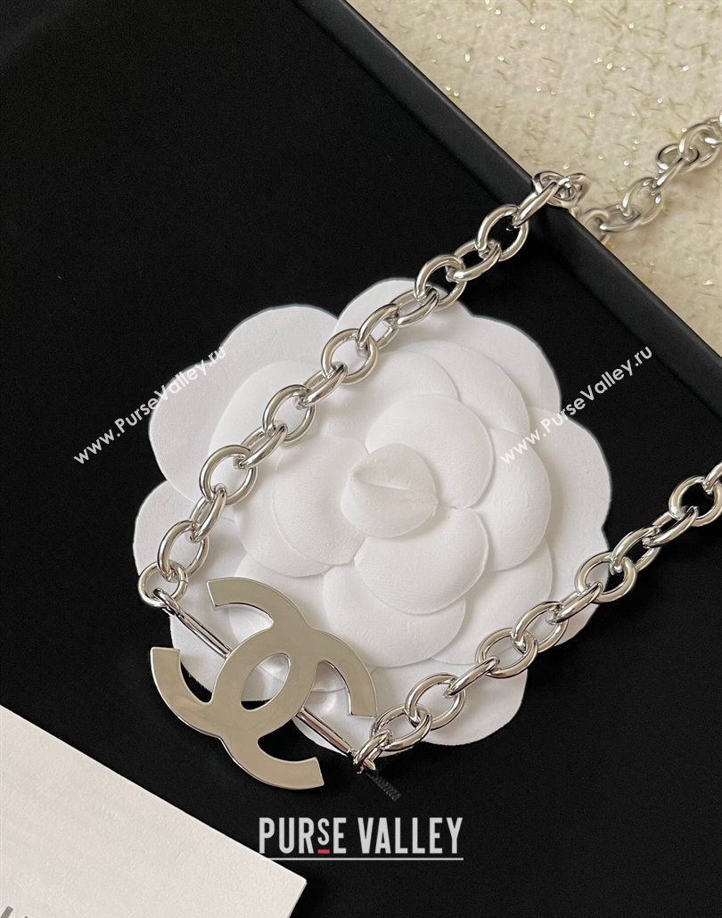 Chanel Chain Necklace Silver 2025 011301 (YF-250113077)