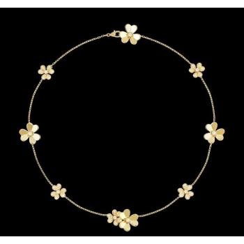 Van Cleef Arpels Frivole necklace, 9 flowers yellow gold 2025 0114 (YF-250114093)