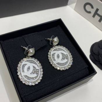 Chanel Oval Short Earrings with Strass 2025 0114 (YF-250114025)