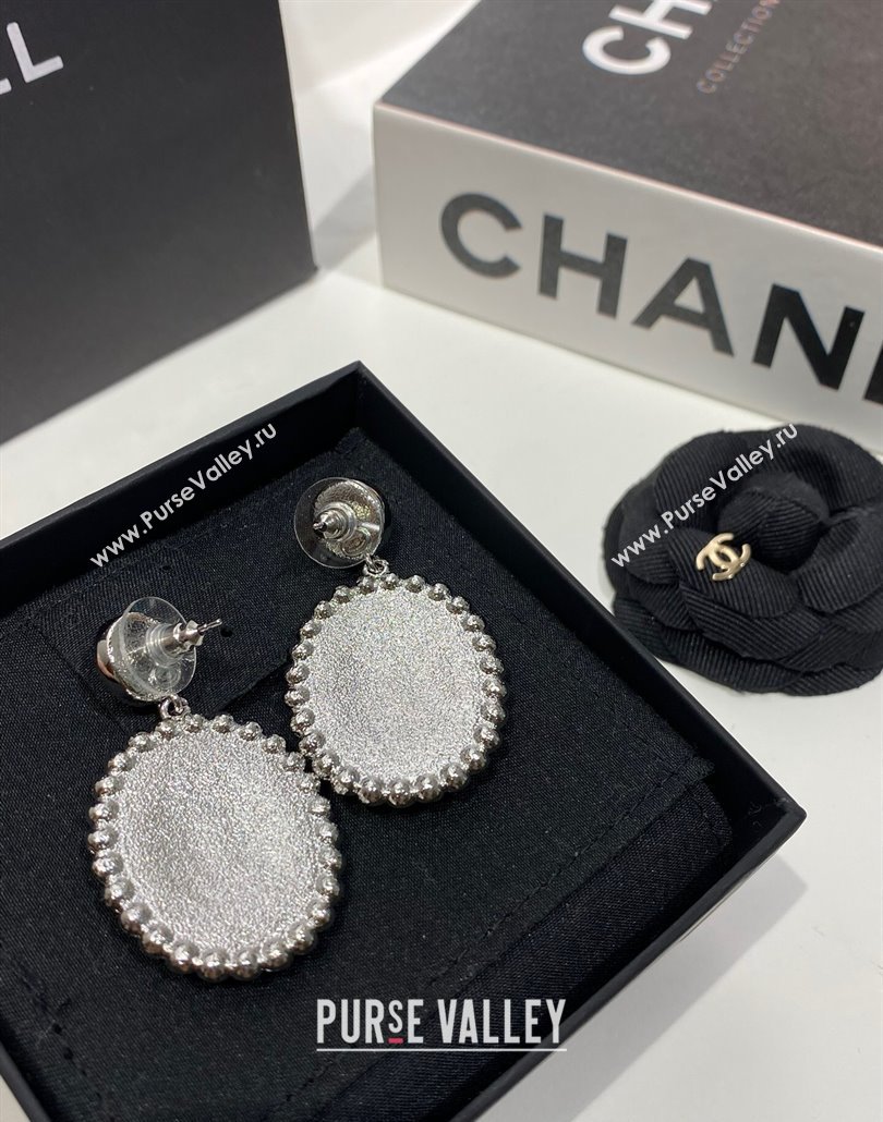 Chanel Oval Short Earrings with Strass 2025 0114 (YF-250114025)