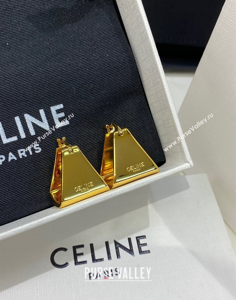 Celine Triangle Earrings Gold 2025 0114 (YF-250114036)