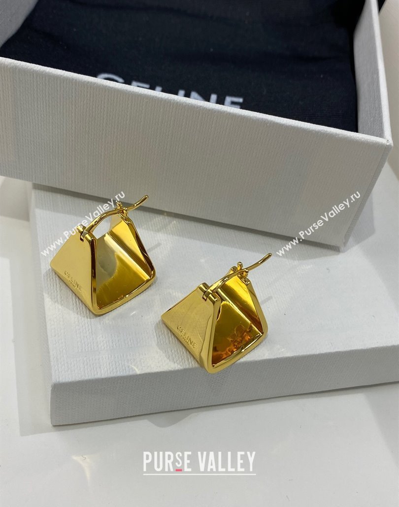 Celine Triangle Earrings Gold 2025 0114 (YF-250114036)