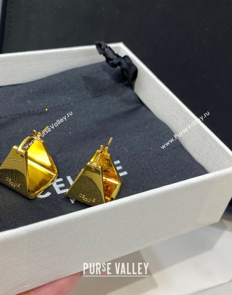 Celine Triangle Earrings Gold 2025 0114 (YF-250114036)