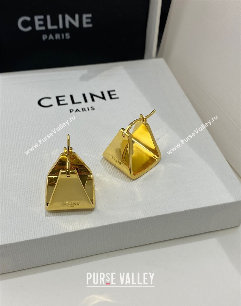 Celine Triangle Earrings Gold 2025 0114 (YF-250114036)