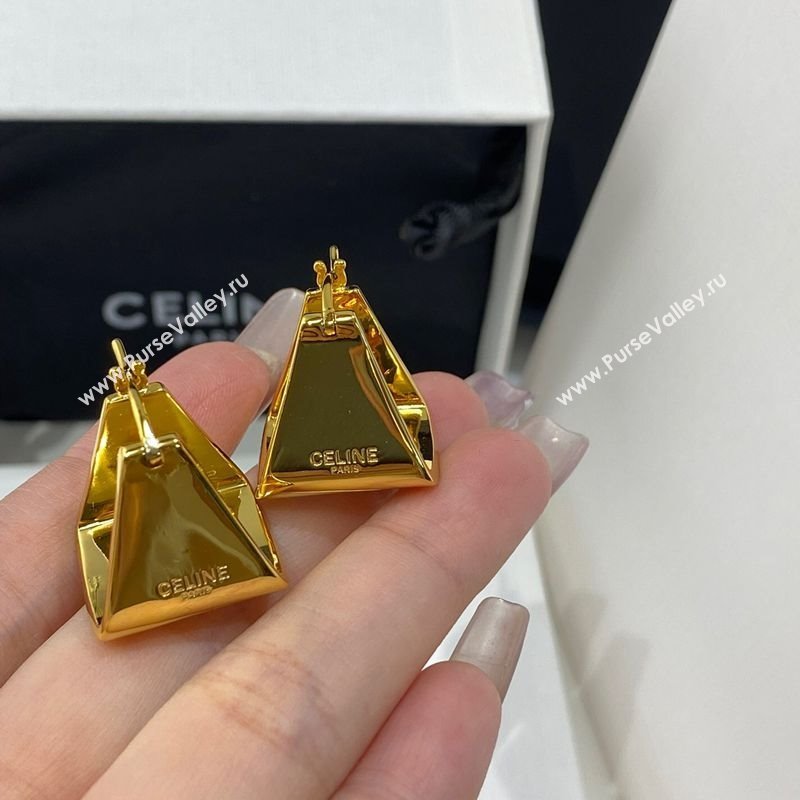 Celine Triangle Earrings Gold 2025 0114 (YF-250114036)