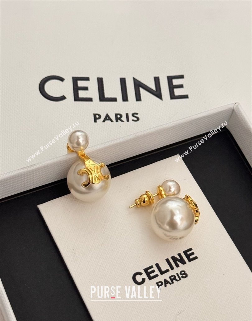 Celine Triomphe Pearls Earrings 2025 0114 (YF-250114037)