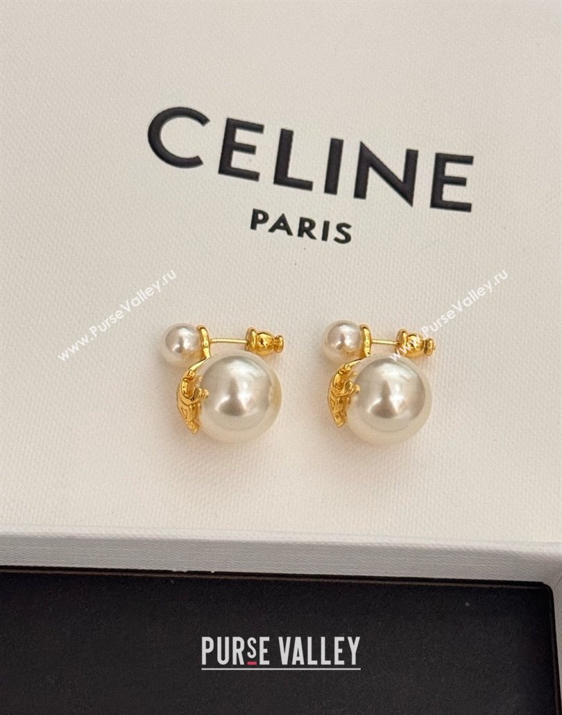 Celine Triomphe Pearls Earrings 2025 0114 (YF-250114037)