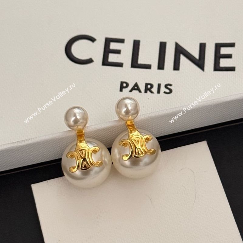 Celine Triomphe Pearls Earrings 2025 0114 (YF-250114037)