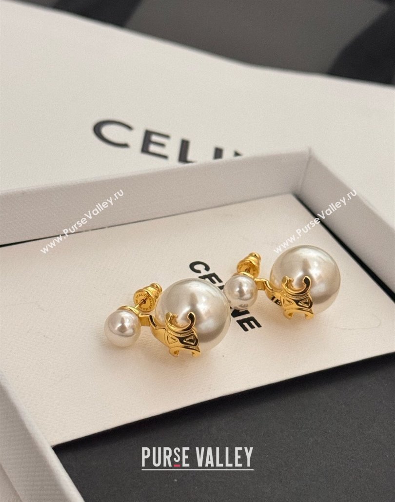 Celine Triomphe Pearls Earrings 2025 0114 (YF-250114037)