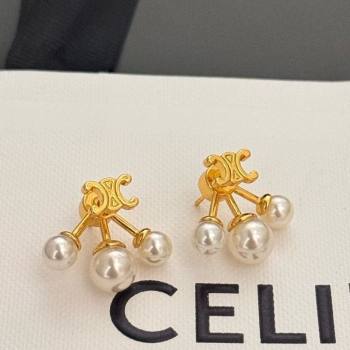 Celine Triomphe Pearls Earrings 2025 0113 (YF-250114041)