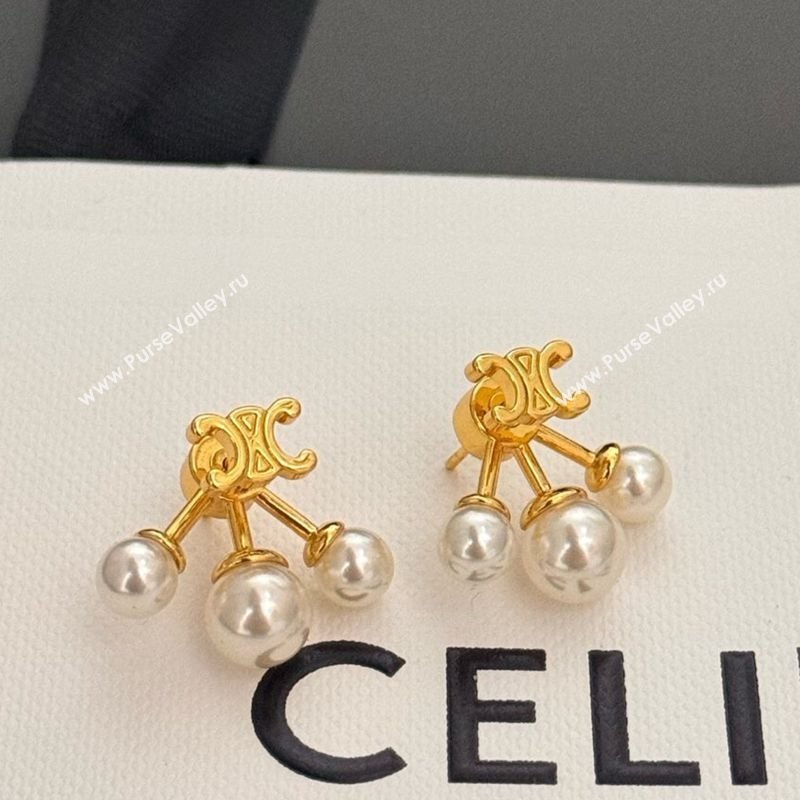 Celine Triomphe Pearls Earrings 2025 0113 (YF-250114041)