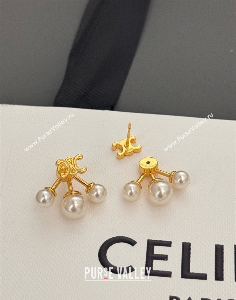 Celine Triomphe Pearls Earrings 2025 0113 (YF-250114041)