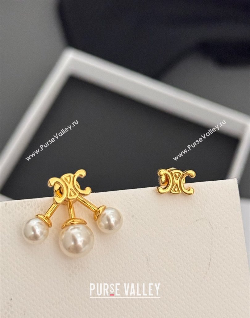 Celine Triomphe Pearls Earrings 2025 0113 (YF-250114041)