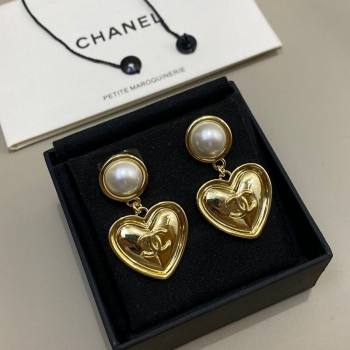 Chanel Vintage Heart Short Earrings 2025 0114 (YF-250114003)