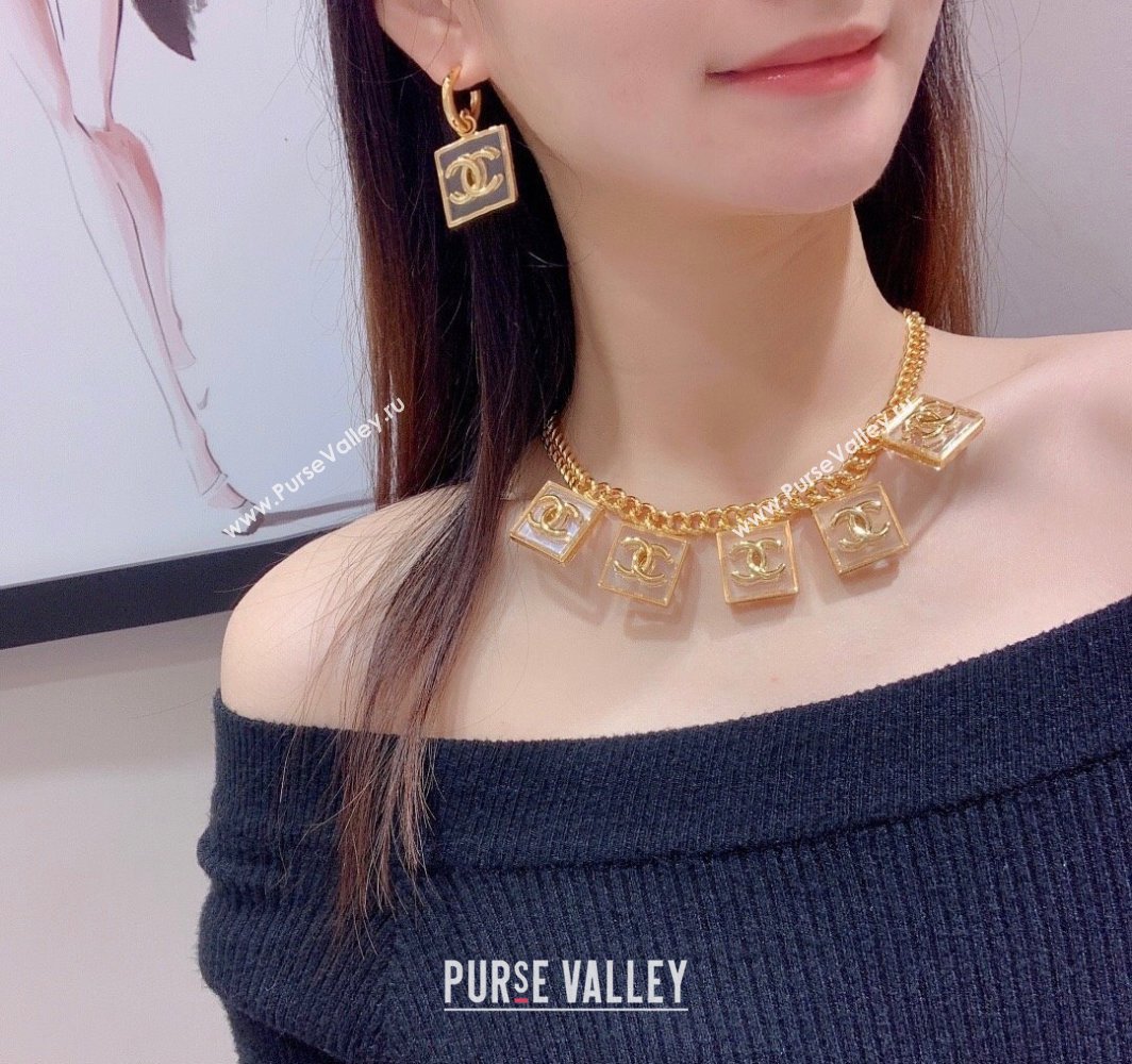 Chanel Clear CC Band Pendant Necklace 2025 (YF-250114005)