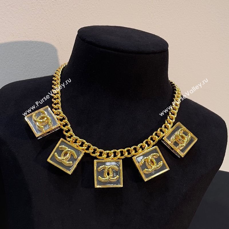 Chanel Clear CC Band Pendant Necklace 2025 (YF-250114005)