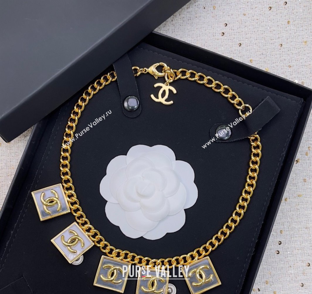 Chanel Clear CC Band Pendant Necklace 2025 (YF-250114005)