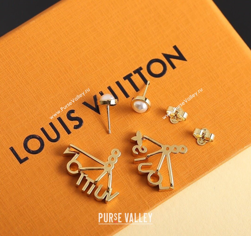 Louis Vuitton Spelling Earrings with Letters 2025 0113 (YF-250113069)