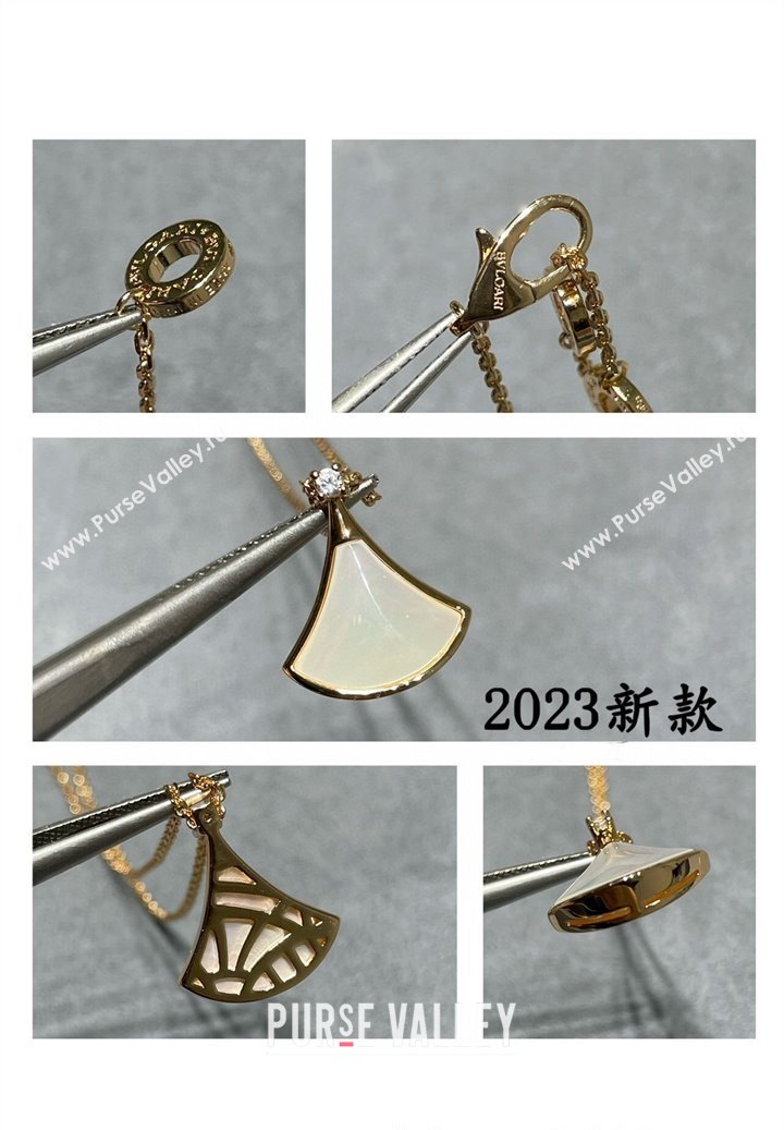 Bvlgari Divas Dream Pendant Necklace White/Gold 2025 0114 (YF-250114062)