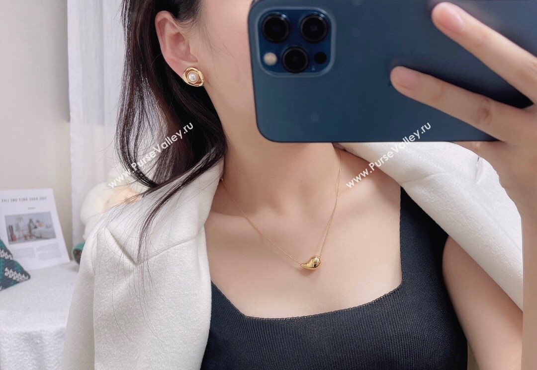 Celine Les Perles Maillon Stud Pearl Earrings 2025 (YF-250114034)