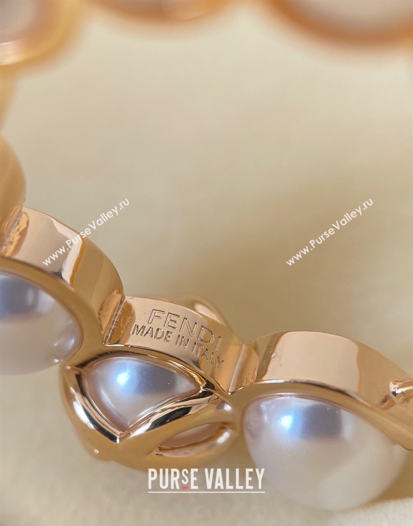 Fendi F Is Fendi Hoop Pearls Earrings 2025 0114 (YF-250114013)