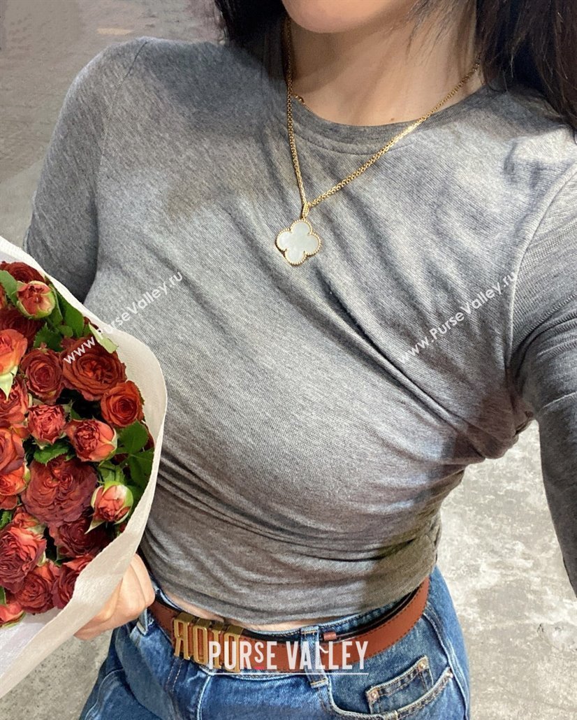 Van Cleef Arpels Magic Alhambra long necklace, 1 motif in 18K yellow gold White 2025 0114 (YF-250114083)