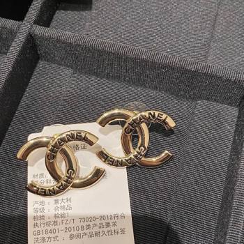Chanel Letters CC Stud Earrings Gold 2025 0113 (YF-250113073)