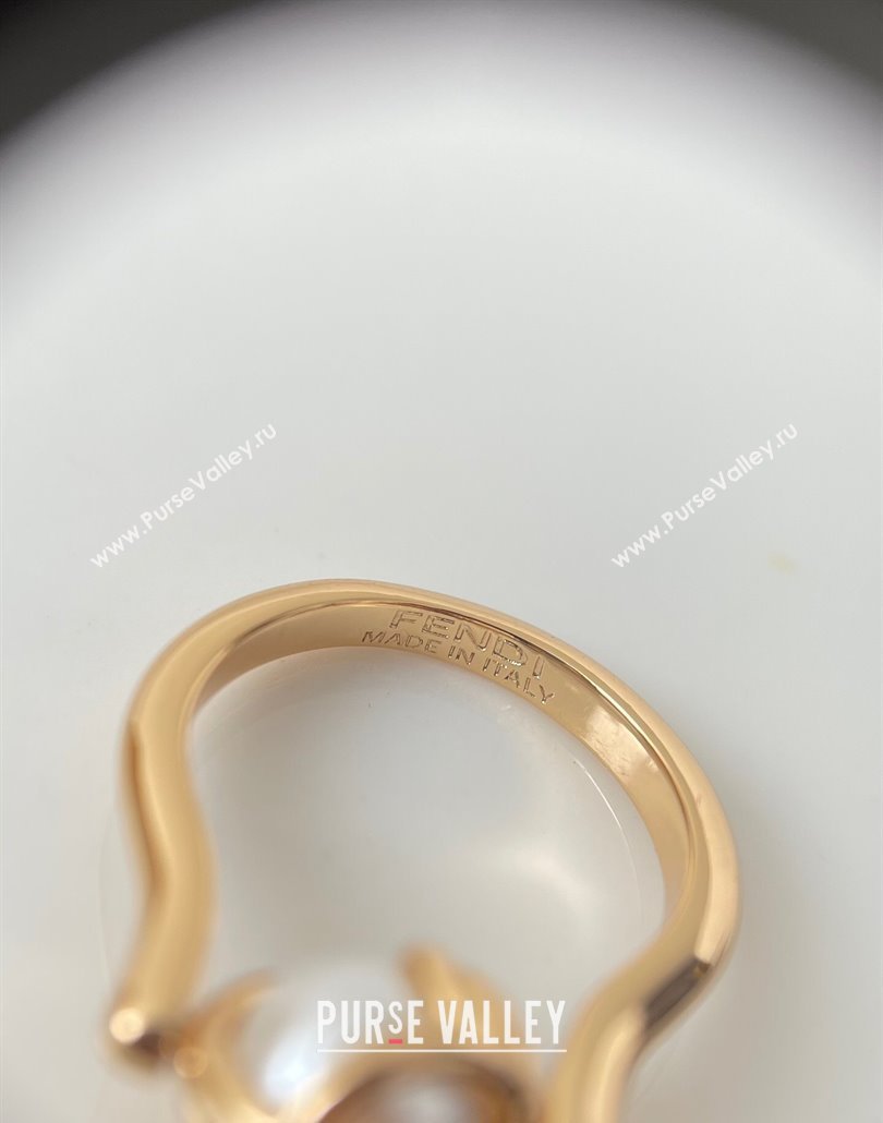 Fendi F Is Fendi Ring with Pearl 2025 0114 (YF-250114016)
