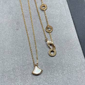 Bvlgari Divas Dream Mini Pendant Necklace White/Rose Gold 2025 0114 (YF-250114055)