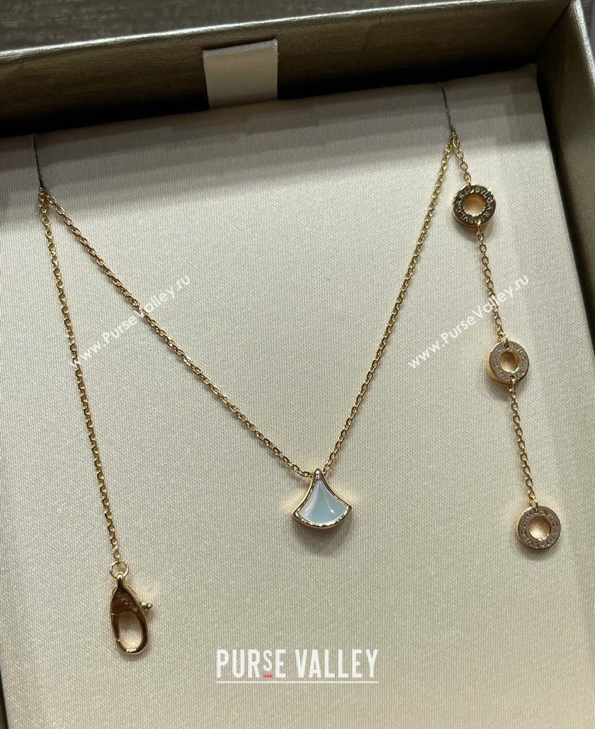 Bvlgari Divas Dream Mini Pendant Necklace White/Rose Gold 2025 0114 (YF-250114055)